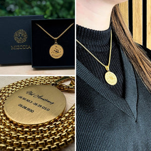 Personalized zodiac necklace - Gift Box